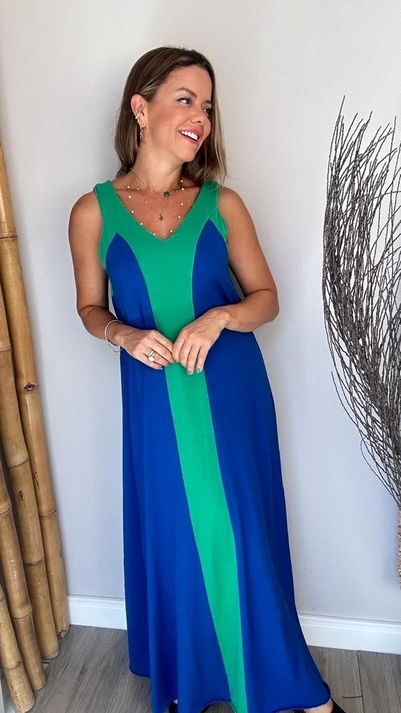 Vestido Valentina Basic Azul